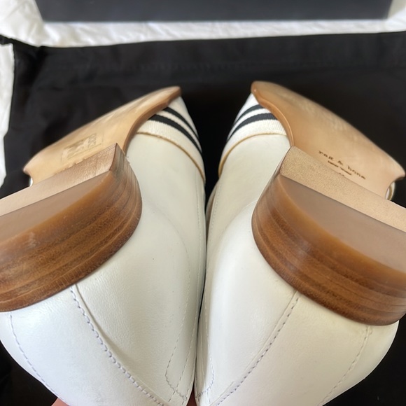 Rag&Bone Amber Striped-Web Leather Loafer Color-White/Black Size-11/41 NWT - Picture 8 of 16